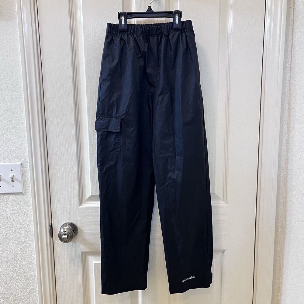 Columbia Youth Cypress Brook II Rain Pants Waterproof Black Size Medium 10-12
